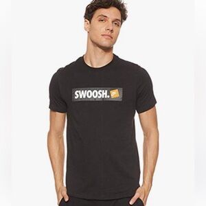 Nike Black Swoosh Men's Tee Size L NWT